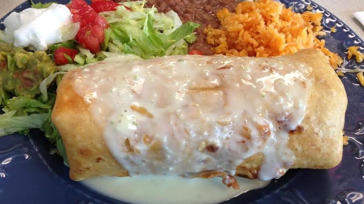 The chimichanga at the new Pariso Tex-Mex is lightly fried and stuffed with a generous amount of chicken.