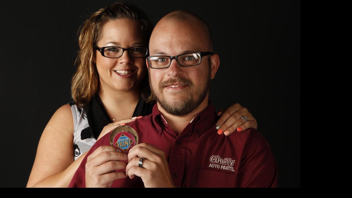 
The Wichita Eagle Medallion hunt is over after Chris and Janell Whitted found it under a Copenhagen snuff lid in Emery Park on Monday morning. (June 1, 2015) 
