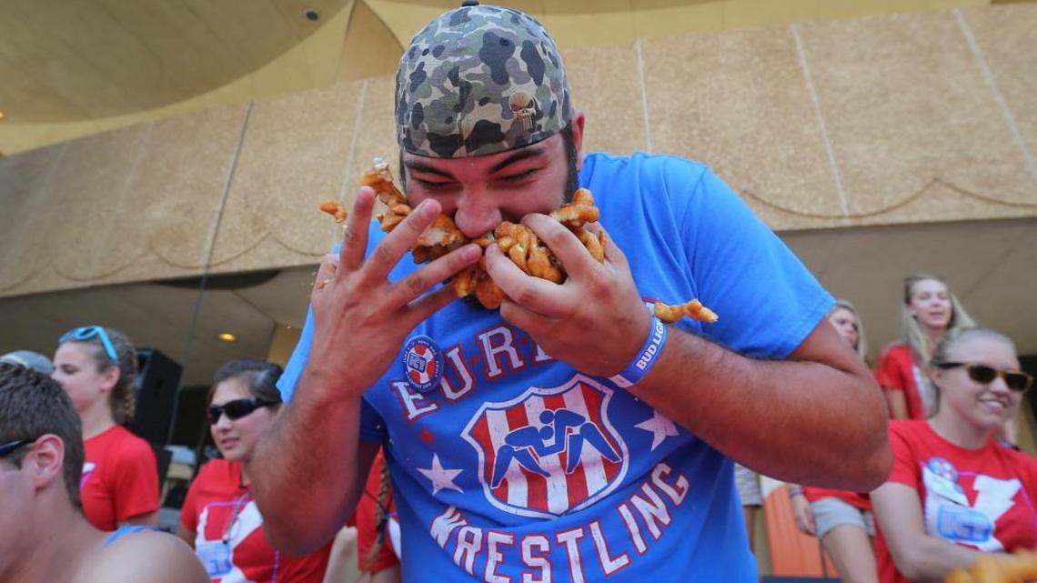 Grayson Pryce won last year’s funnel cake-eating contest at the Wichita Riverfest. Who will win this year?