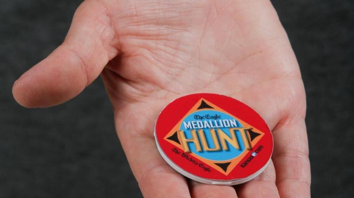 The Eagle Medallion Hunt begins June 2 and runs through midnight June 9, unless the Medallion is found before then. This year’s winner will receive a new car from Eddy’s Everything – a Wichita-area car dealership.