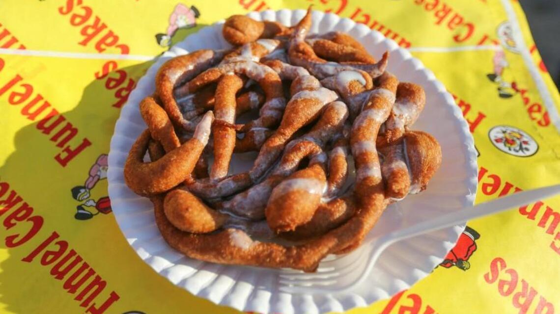 Pumpkin spice funnel cake