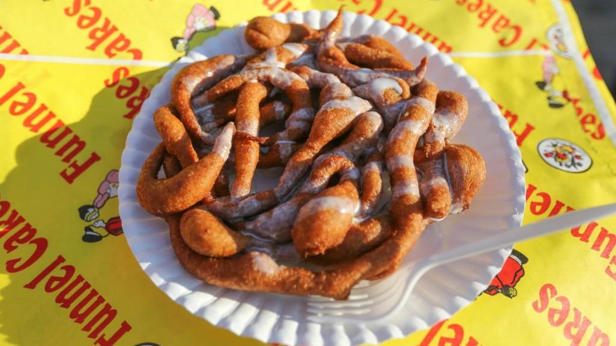 
You can try pumpkin spice funnel cake at the Kansas State Fair.
