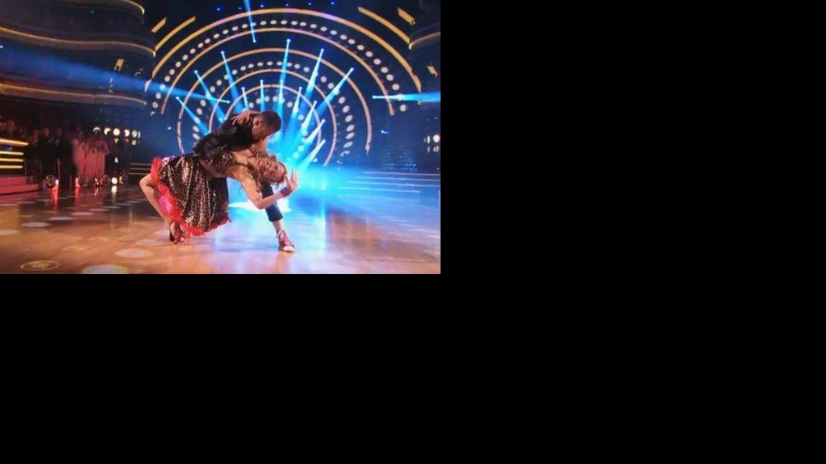 Screengrab of Lea Thompson and Artem Chigvintsev dancing a Jive to Wilson Pickett's "Land of 1000 Dances" on "Dancing with the Stars" Monday.