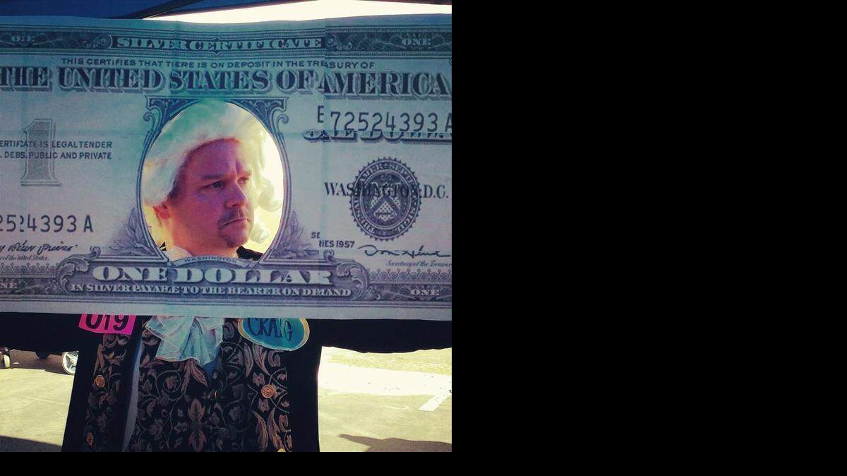 
Craig Scribner dressed as George Washington for his “Let’s Make a Deal” appearance.
