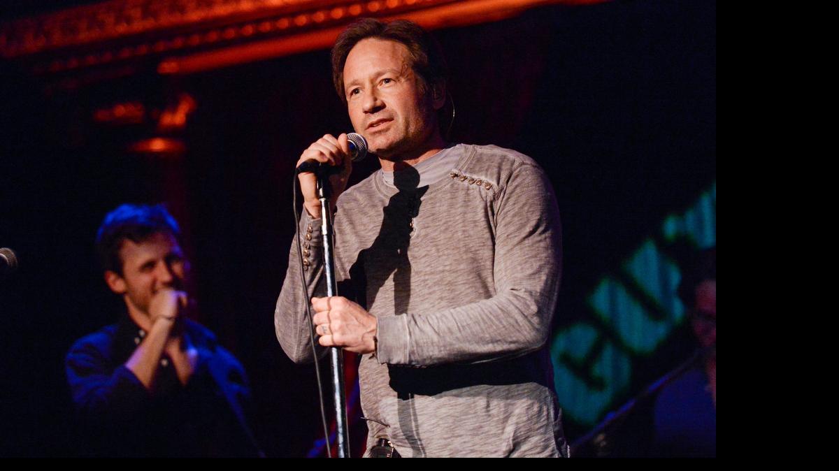 
Actor and singer David Duchovny performs at The Cutting Room in New York, in support of the release of his debut album "Hell or Highwater." 
