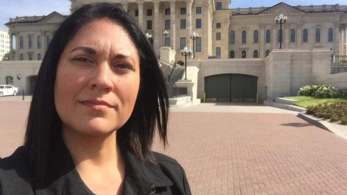Pilar Pedraza is seen in Topeka on Wednesday. Pedraza had been a reporter with KWCH since 2012 before announcing her departure from the station on Thursday.