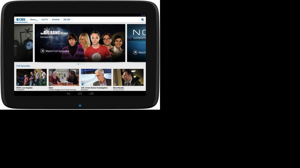 
The CBS All-Access app is a digital subscription video on demand and live streaming service for the CBS Television Network, currently available in 14 markets. 
