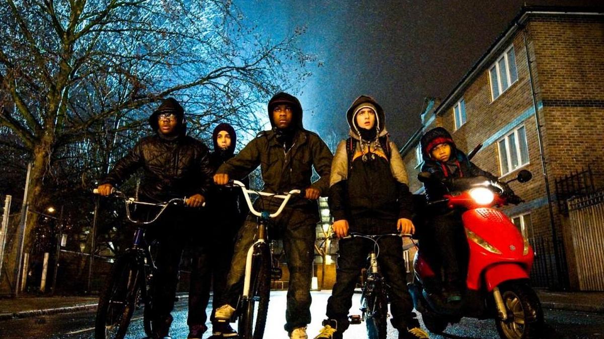 London teens battle aliens that invade their neighborhood in “Attack the Block.”