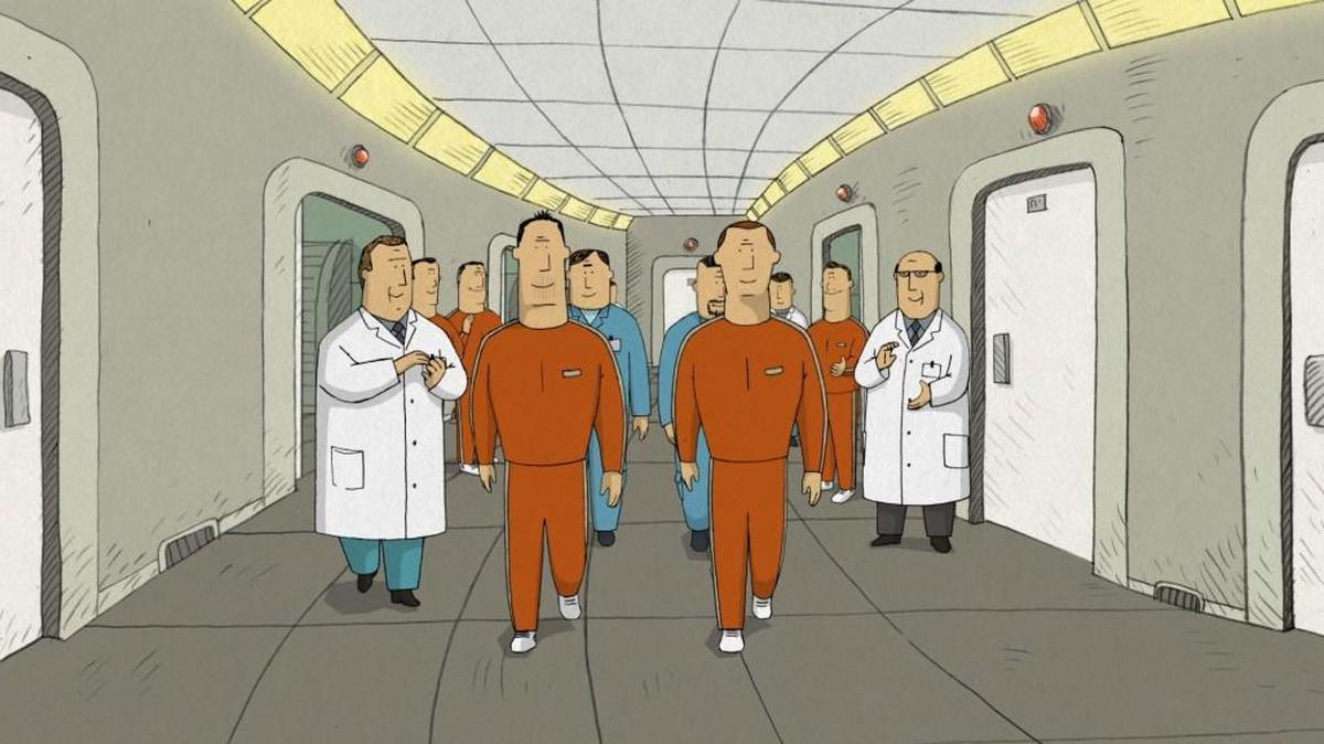 “We Can’t Live Without Cosmos” follows two cosmonauts during their training.