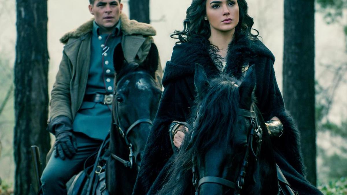 Gal Gadot stars as Diana, princess of the Amazon, in “Wonder Woman.” Chris Pine also stars.