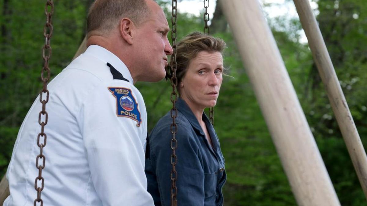 Woody Harrelson and Frances McDormand star in “Three Billboards Outside Ebbing, Missouri.”