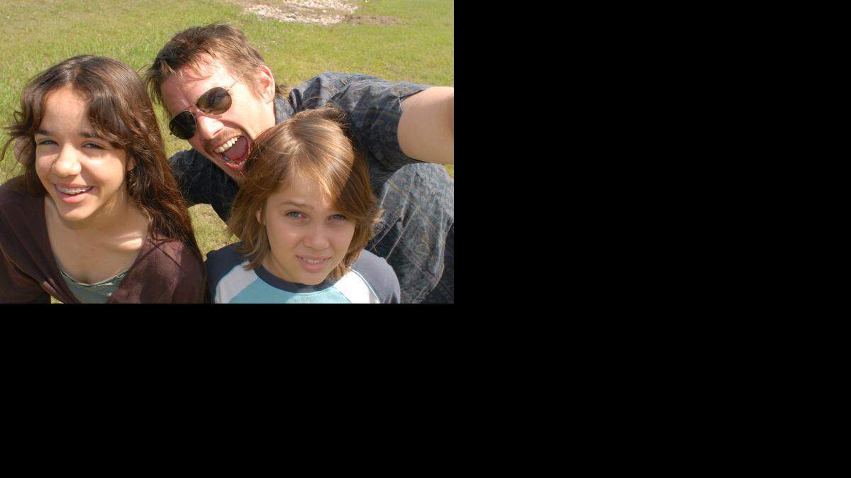 
Samantha (Lorelei Linklater), Mason Sr. (Ethan Hawke) and Mason (Ellar Coltrane), age 9, share a moment in Richard Linklater’s "Boyhood."
