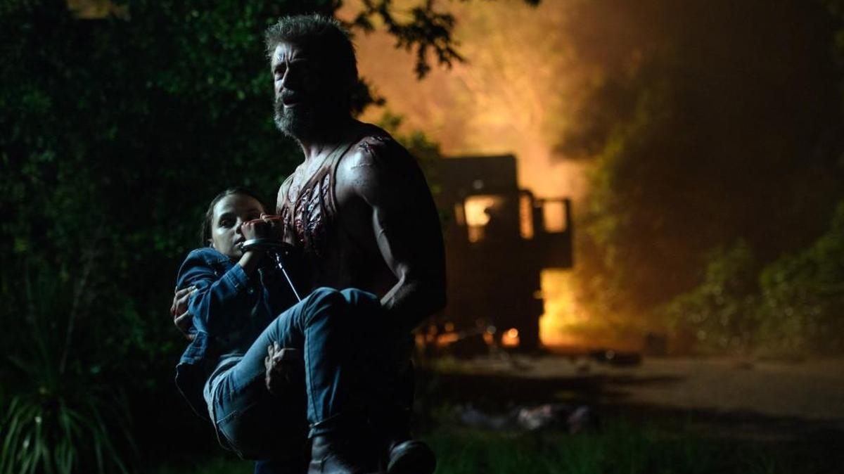 Logan/Wolverine (Hugh Jackman) must protect a new mutant (Dafne Keen) being pursued by dark forces in “Logan.”
