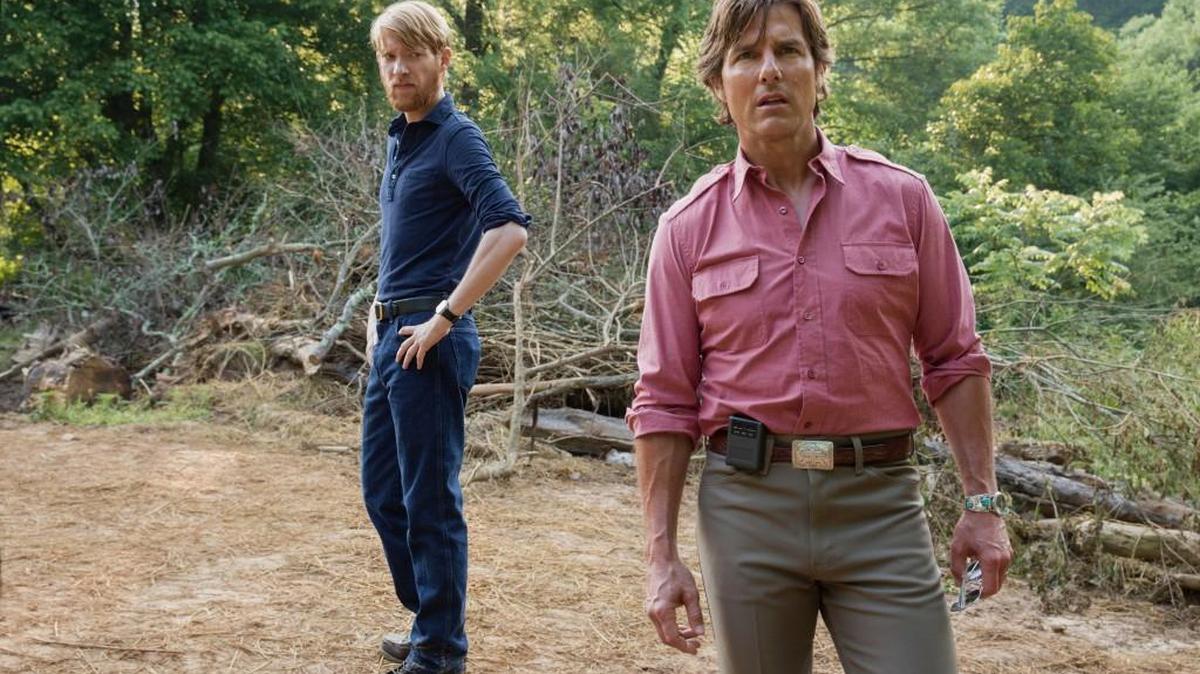 Domhnall Gleeson, left, and Tom Cruise star in “American Made.”
