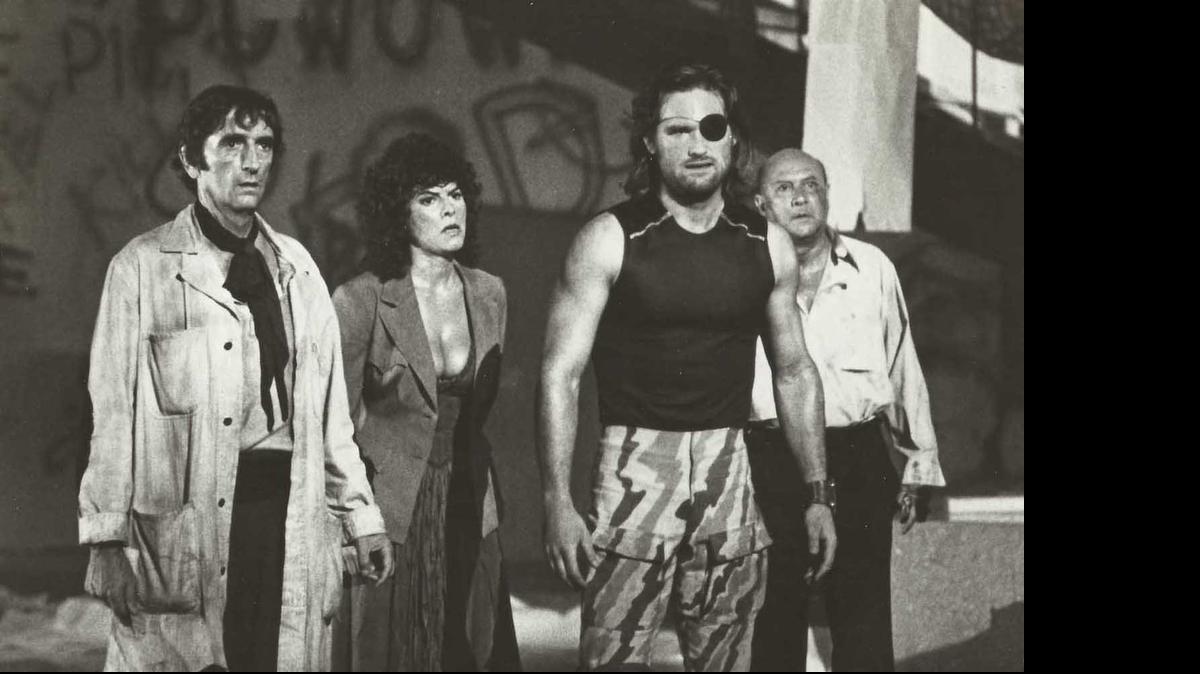 
From left, Harry Dean Stanton, Adrienne Barbeau, Kurt Russell and Donald Pleasance star in the 1981 action classic “Escape From New York.”
