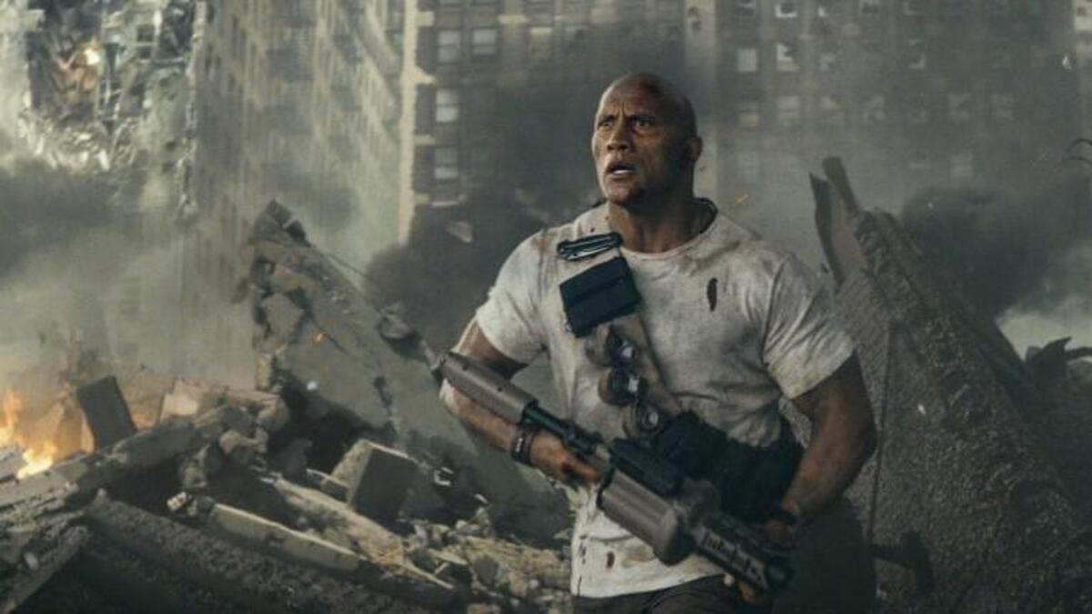 Dwayne Johnson stars in “Rampage,” in theaters April 13.