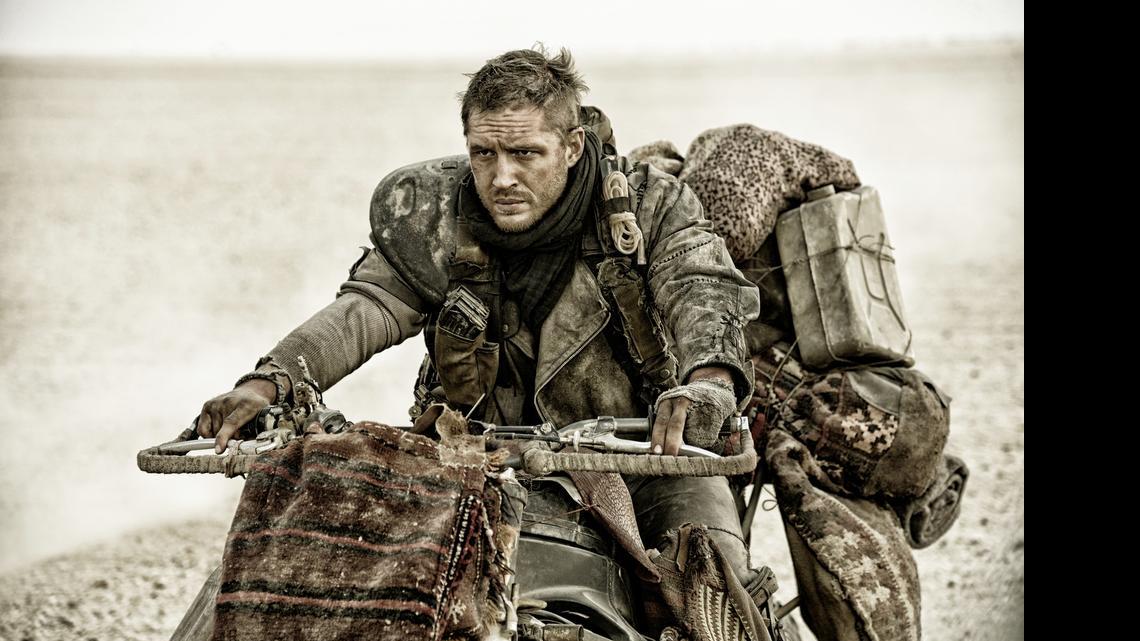 
Tom Hardy stars in “Mad Max: Fury Road,” opening May 15. 
