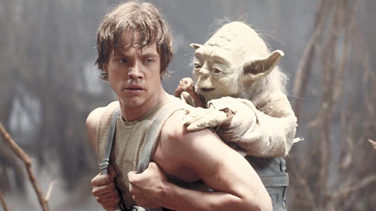 Luke Skywalker (Mark Hamill) and Yoda in "Star Wars Episode V: The Empire Strikes Back."