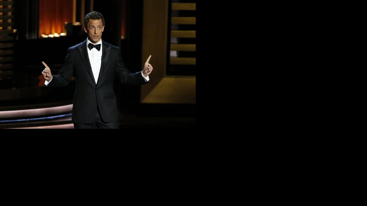 
Seth Meyers hosts the 66th Annual Primetime Emmy Awards in Los Angeles on Monday. (Aug. 25, 2014) 
