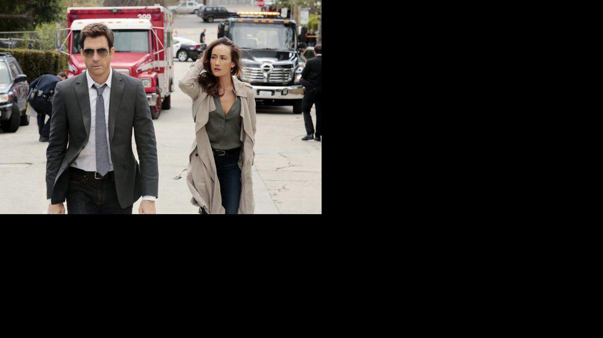 
Dylan McDermott, left, and Maggie Q star in the creepy “Stalker.”
