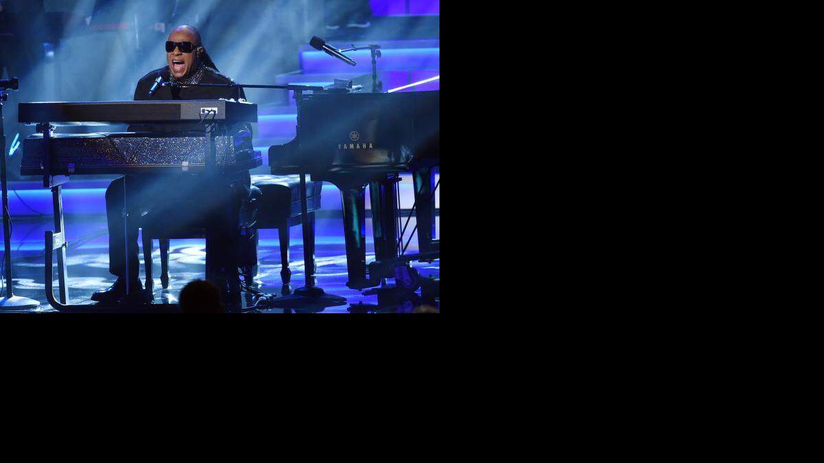 
Stevie Wonder performs at “Stevie Wonder: Songs in the Key of Life - An All-Star Grammy Salute,” at the Nokia Theatre L.A. Live on Feb. 10 in Los Angeles.
