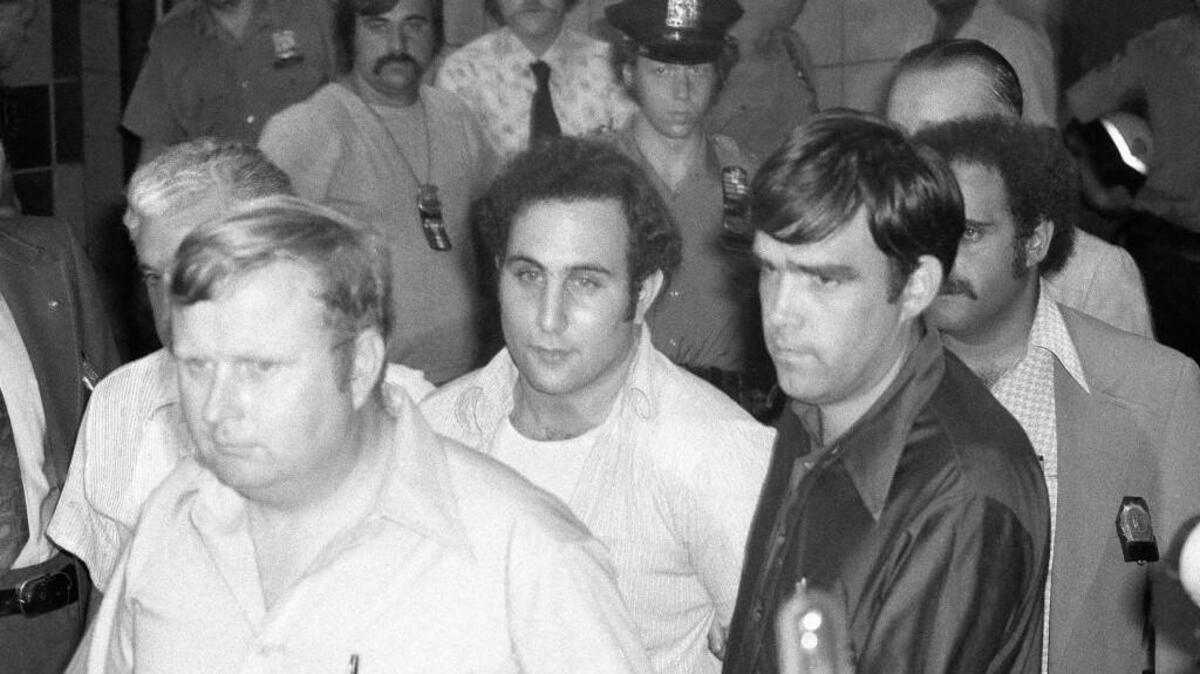 In this Aug. 11, 1977 file photo, serial killer David Berkowitz, known as "Son of Sam," arrives at Brooklyn Courthouse in New York. A new documentary on the Smithsonian Channel paints a portrait of the fearful, dysfunctional New York City before Berkowitz was captured.