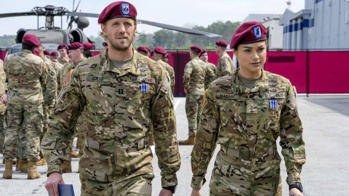 Matt Barr and Christina Ochoa star in “Valor.”