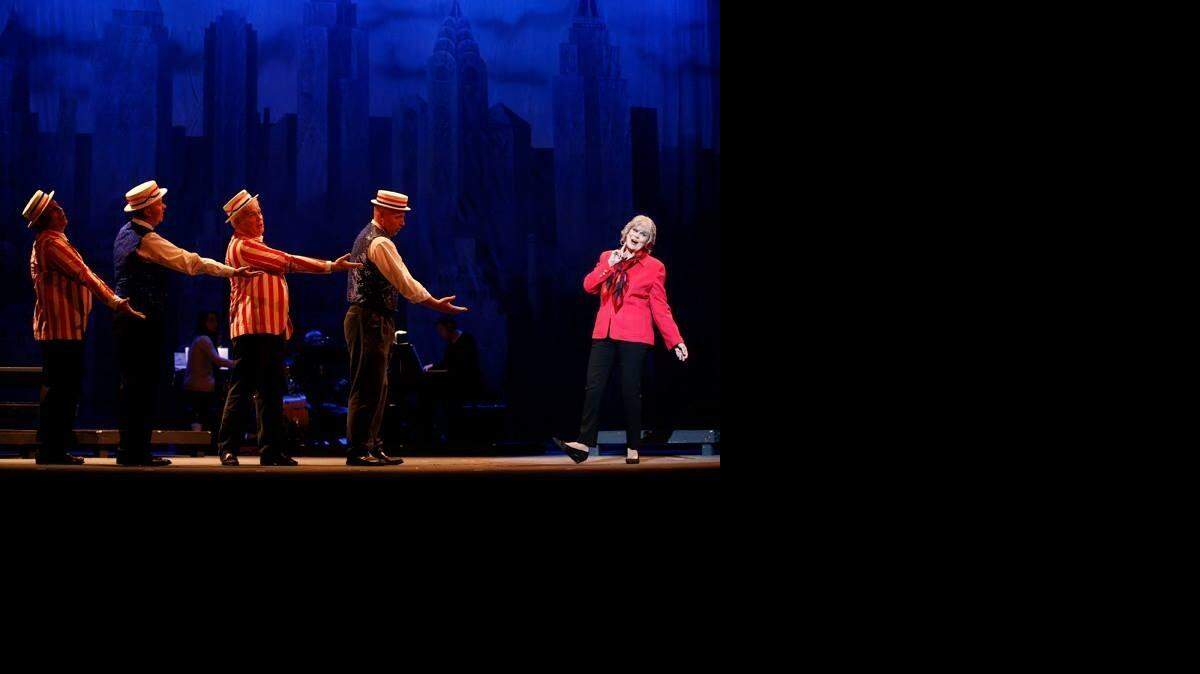 
Bonnie Bing and other media personalities perform in the Gridiron show.
