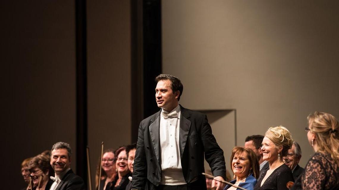 Daniel Hege conducts the Wichita Symphony Orchestra in December 2016.
