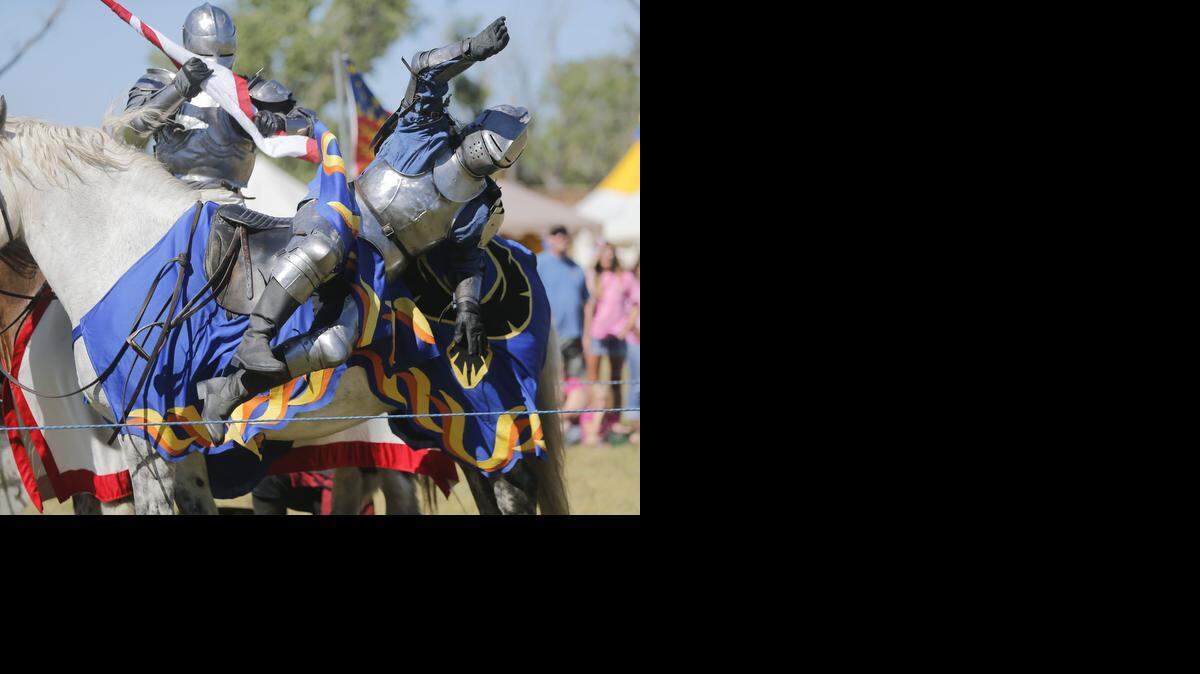 
Knights joust at last year’s Great Plains Renaissance Festival in Sedgwick County Park.
