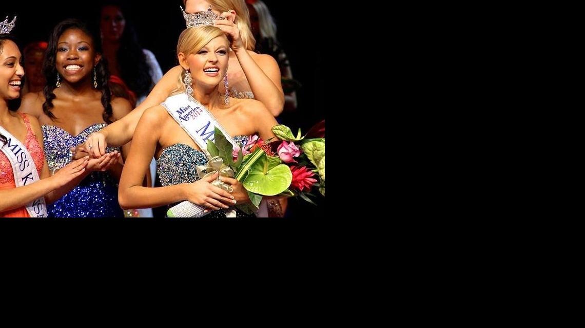 Amanda Sasek, a graduate student at the University of Kansas, was crowned Miss Kansas on Saturday night. (June 7, 2014)