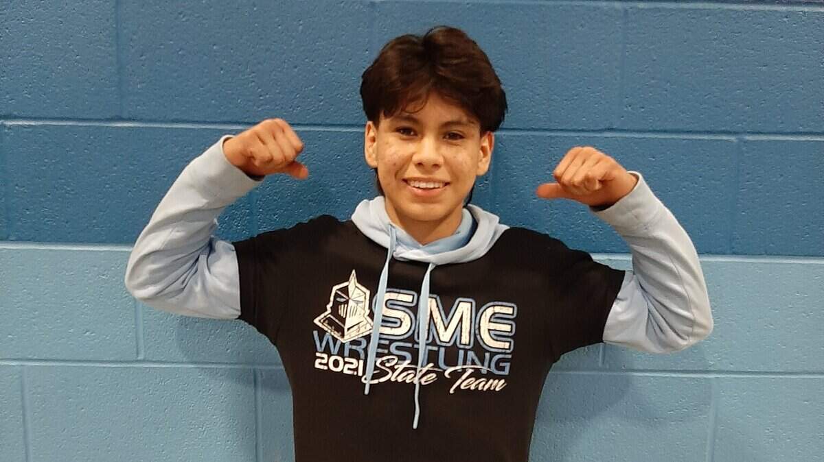 SM East junior Jahir Contreras completed a Cinderella run to winning a Kansas Class 6A state wrestling championship on Saturday.
