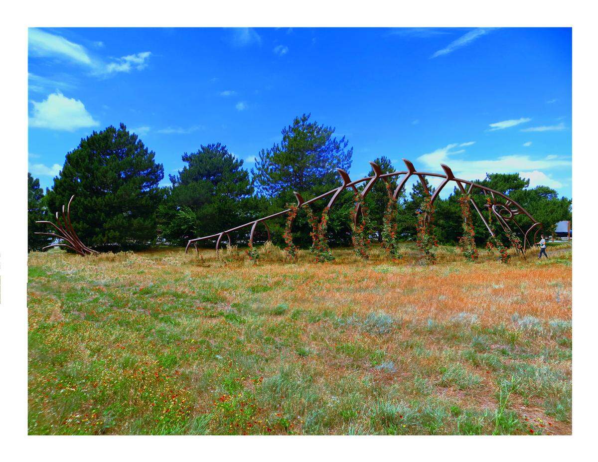 A large “fossil fish” constructed out of Cor-Ten steel is expected to be a fixture at the Sedgwick County Art Park, which will likely have a new name in the future. The sculpture will be created by Richie Bergen and Larry Goodwin.