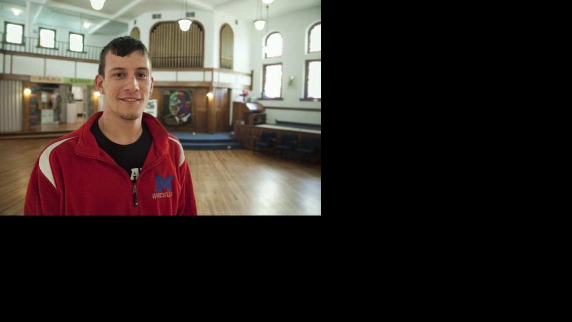 Andrew Shipman is a sophomore at Wichita State University and volunteers each week at the Kansas African American Museum. (March 27, 2014)


