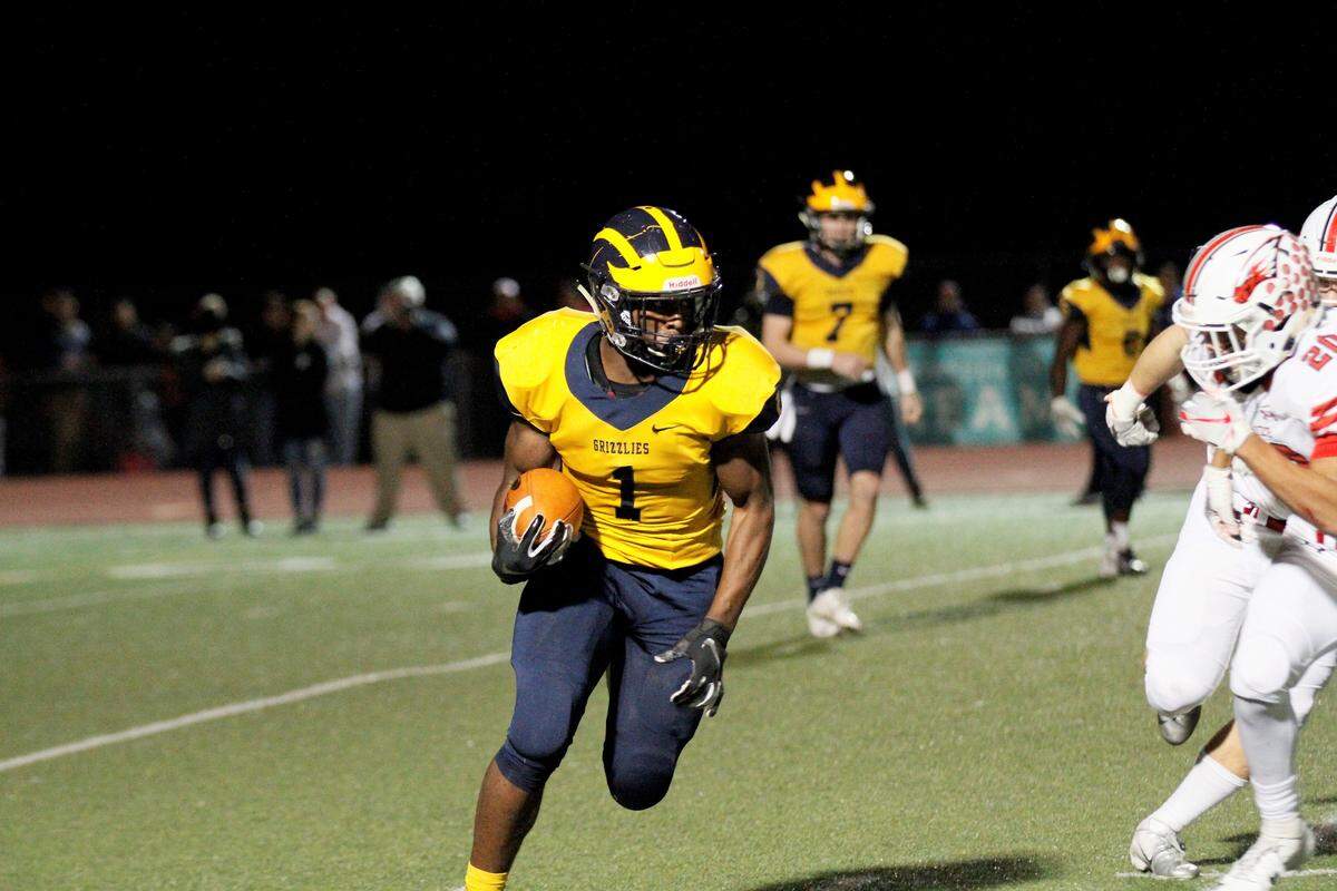 Wichita Northwest running back Breece Hall helped the Grizzlies to a 67-60 win over Maize and spot in the Class 5A state championship game Friday. (Nov. 16, 2018)