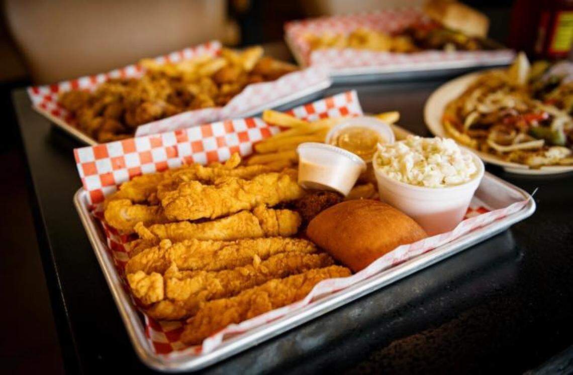 Sam’s Southern Eatery specializes in fried catfish and fried Jumbo shirmp.