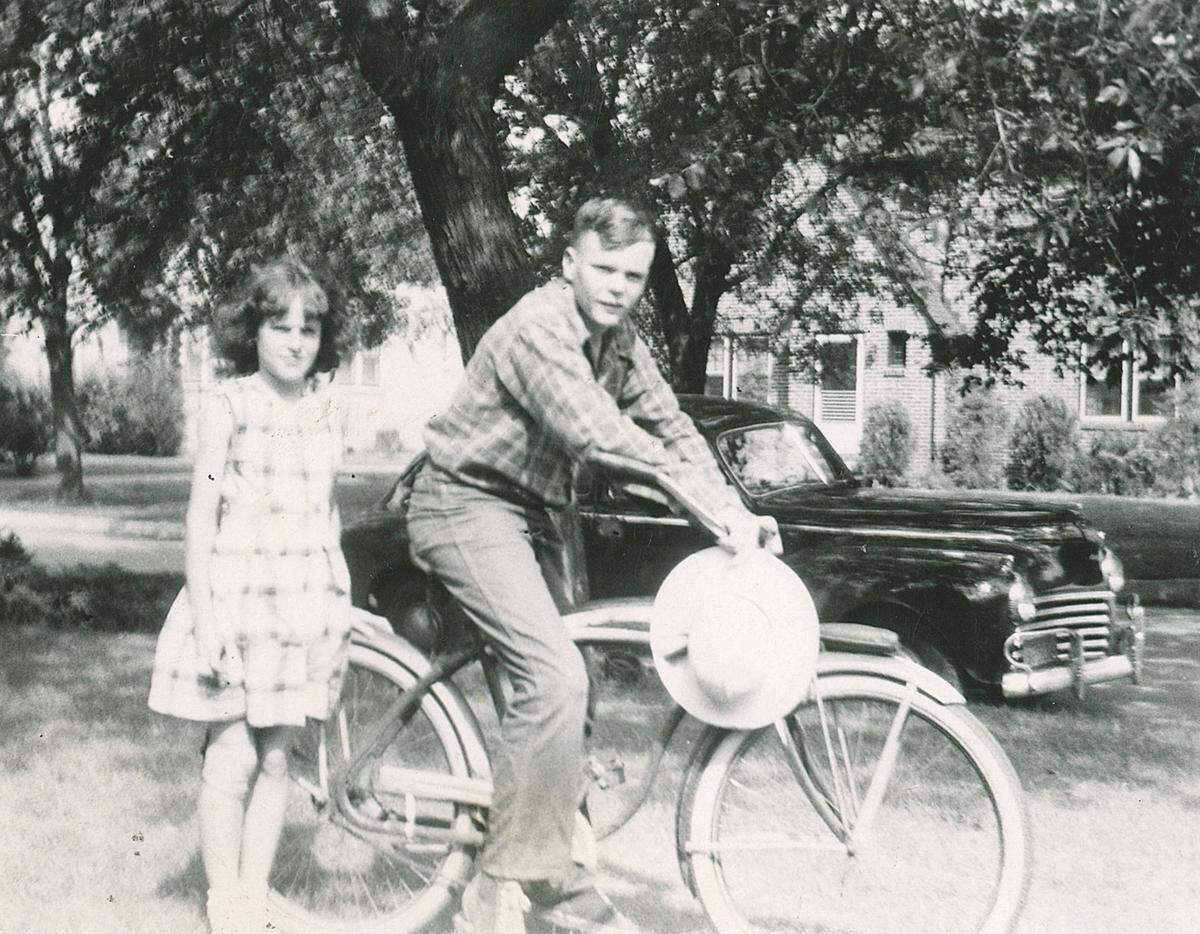 Carolyn (Eby) Grier and her brother, Martin Eby Jr., who grew up in the Riverside neighborhood in Wichita where their parents, Pauline and Martin Eby Sr., started Eby Construction at their kitchen table.