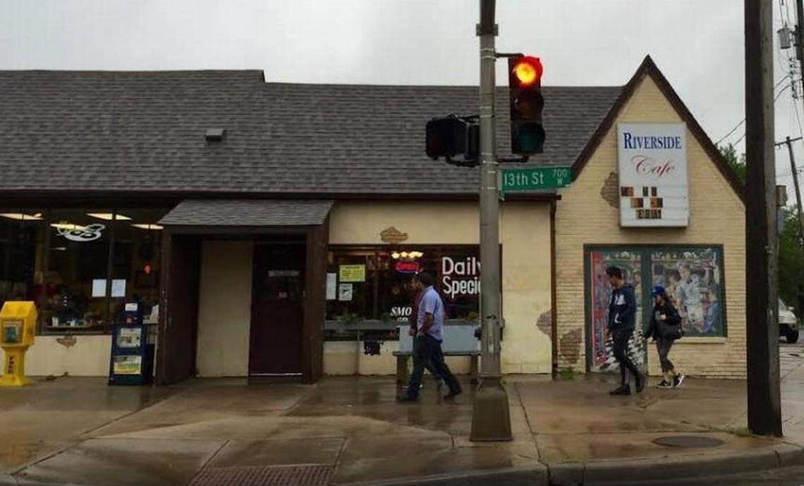 Riverside Cafe was damaged by a Wednesday-morning fire.