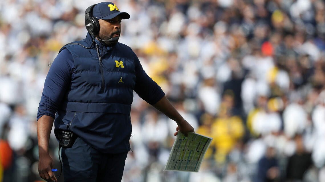 Derby’s Sherrone Moore goes viral after leading Michigan to top-10 win at Penn State
