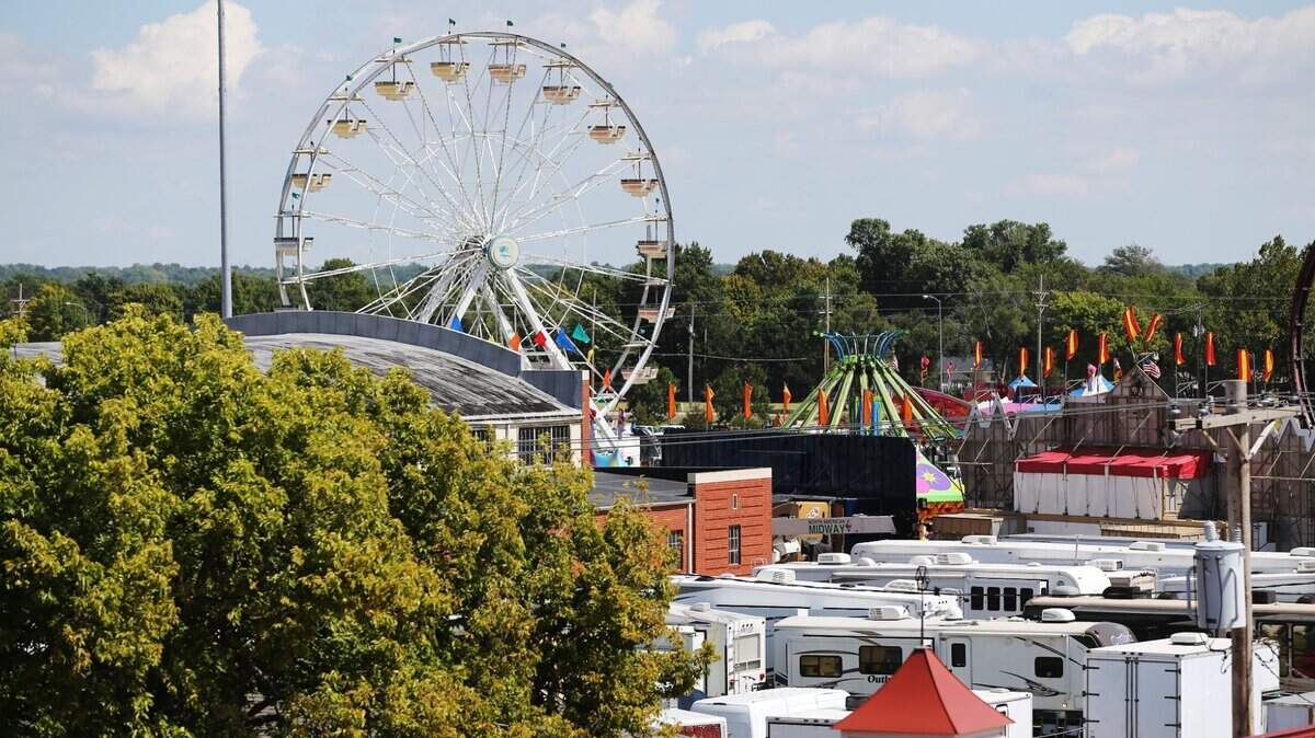The Kansas State Fair from on top of the slide. (September 11, 2015)