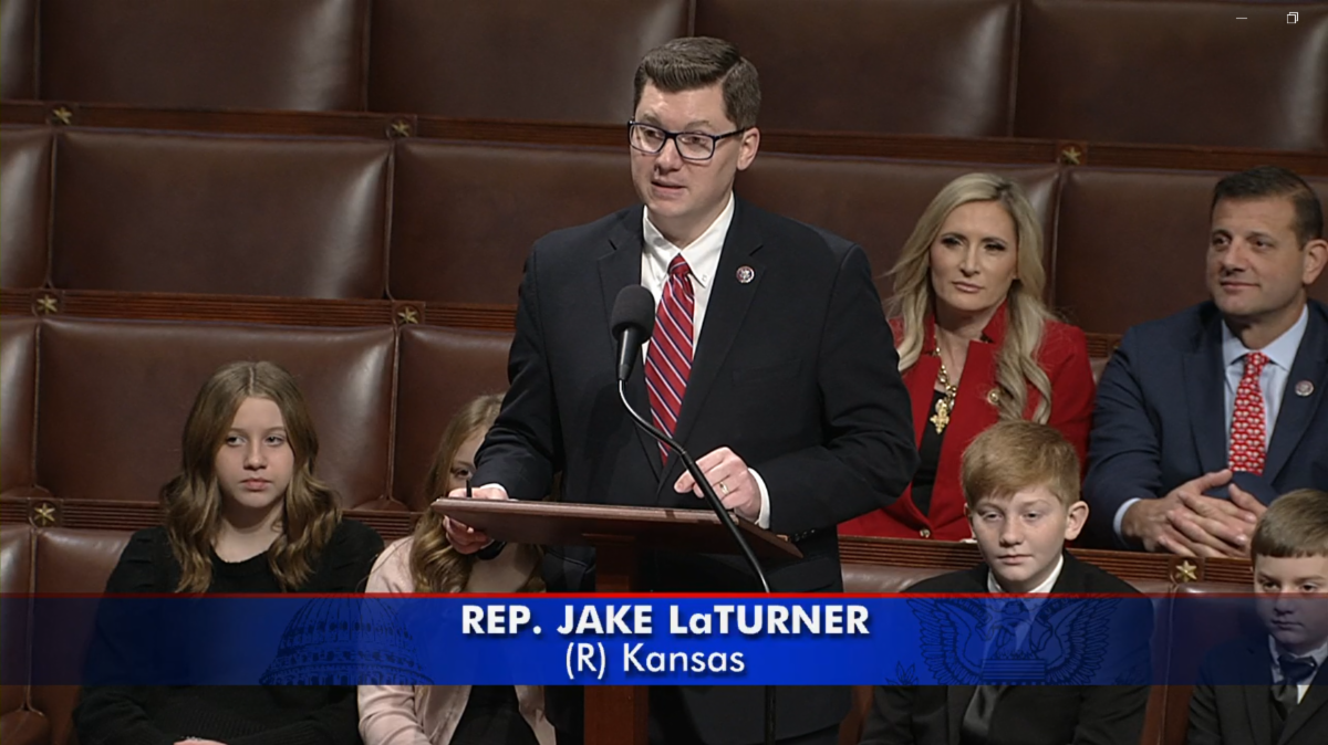 U.S. Rep. Jake LaTurner, R-Kansas, addressed the U.S. House for the final time before leaving Congress in January. He chose not to seek reelection in 2024 in the Second District of Kansas.