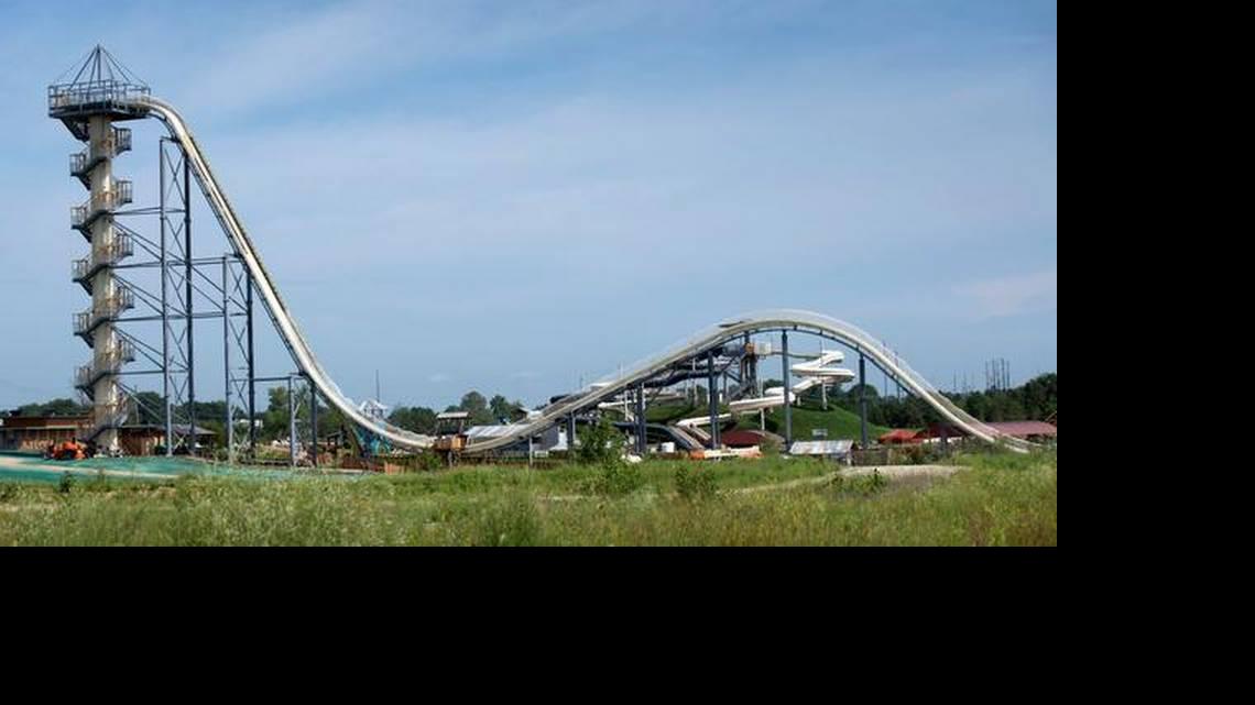 Testing continued Thursday morning with unmanned rafts being sent down Verrückt, the new water slide at Schlitterbahn Waterpark in Kansas City, Kan.