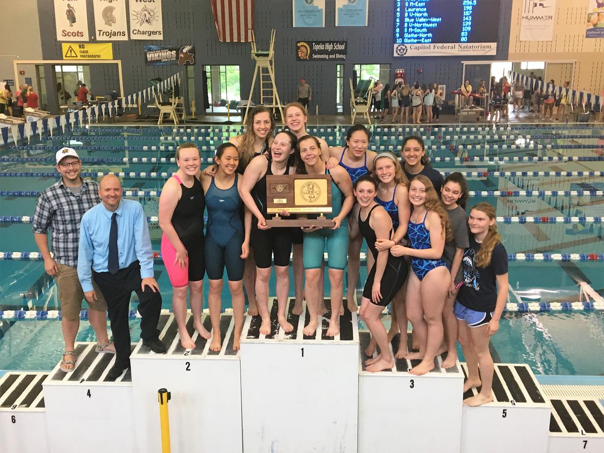The East girls swimming and diving team was ranked No. 1 from the 2017-18 school year.