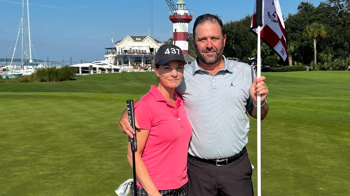 Annie and Eric Johnsen are opening Swing 365 Golf - Wichita near Central and 127th to help fellow golfers practice their games.