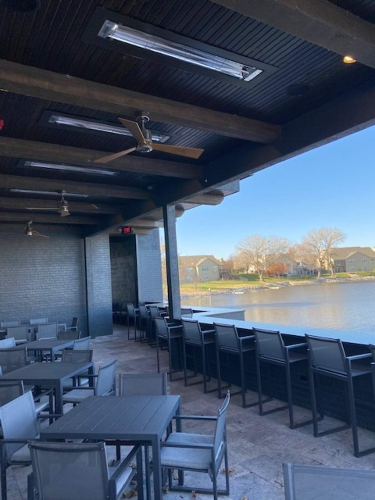 6S Steakhouse’s open-air patio has heaters built in overhead, and managers intend to keep it open through the cold-weather season.