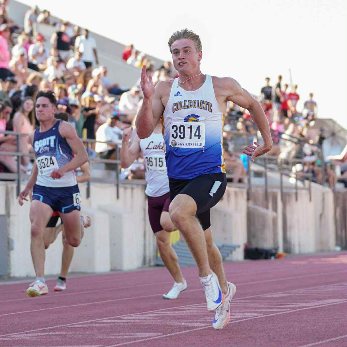 Wichita Collegiate sophomore Timmy Ritchie broke the Class 3A state meet record with his winning time in the 400-meter dash of 47.00 seconds.