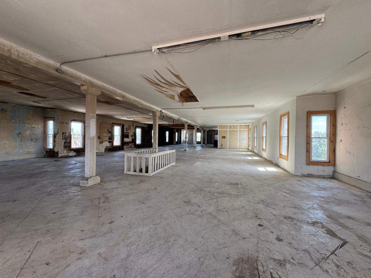 People were able to see the third floor above The Anchor building during an open house for potential bidders on Thursday afternoon.