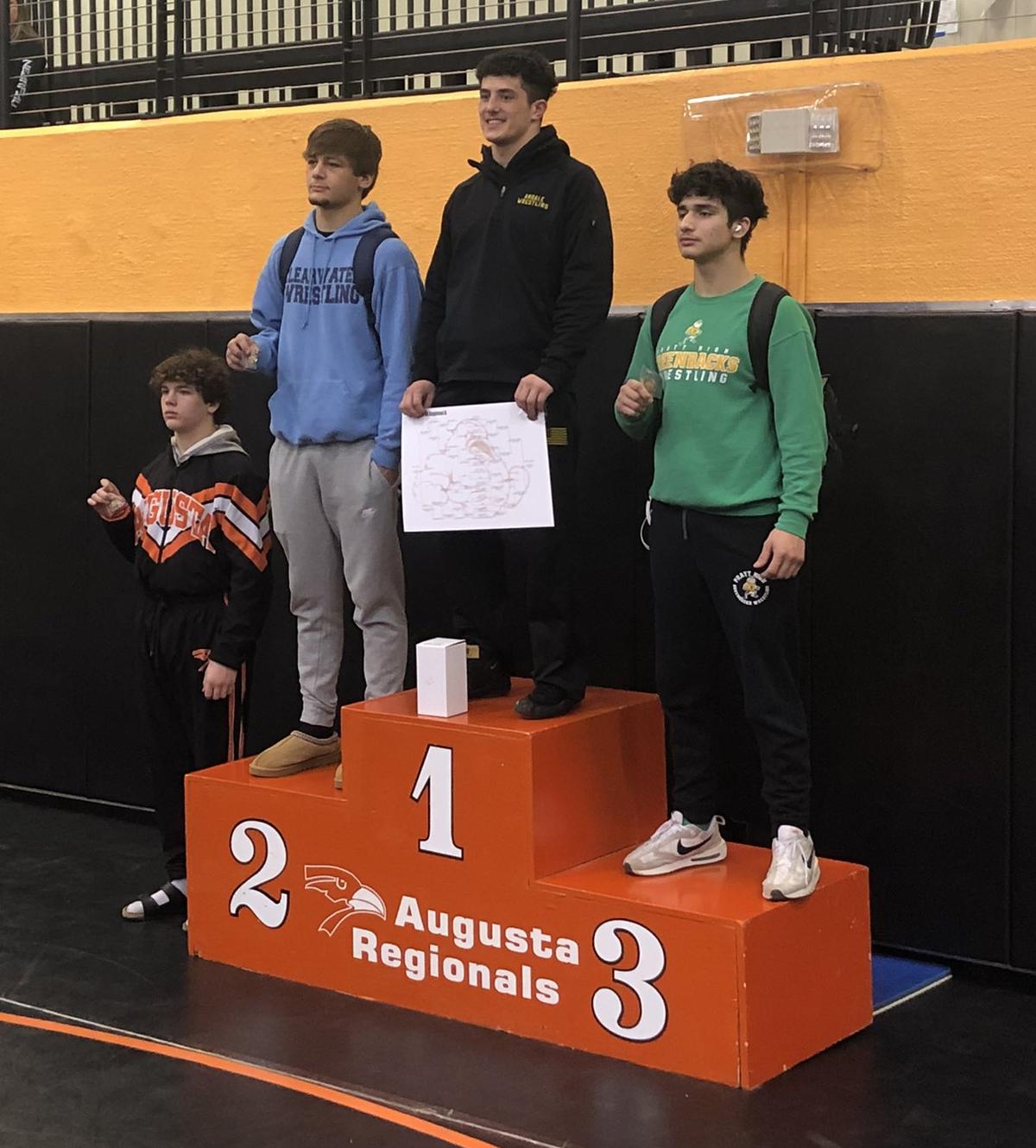 Andale senior Ian Auoad was one of several regional champions for Andale in its regional tournament championship performance on Saturday.
