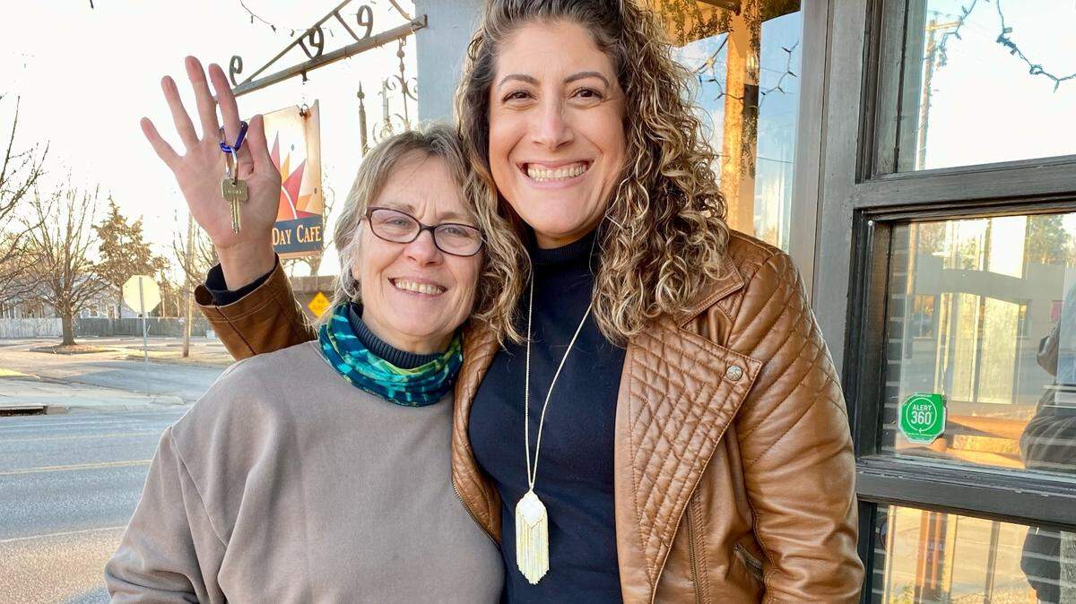 Charolett Knapic, left, is leasing her former Beautiful Day Cafe space on East Central to Jamelah Kauffman, who is opening a meal prep company called Nourish ICT.