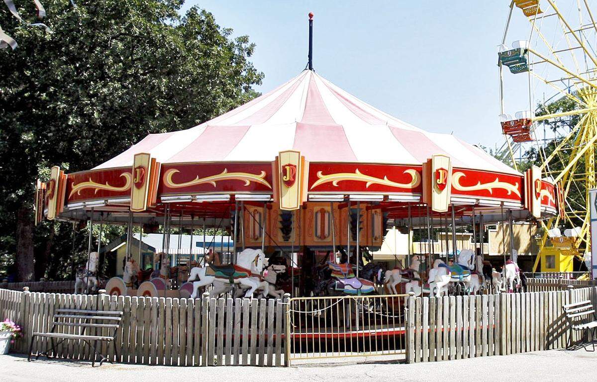 The Joyland carousel, pictured here before the park closed in 2006, will soon spin again at its new home.